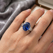 8 Carat Sapphire Engagement Ring With Accents
