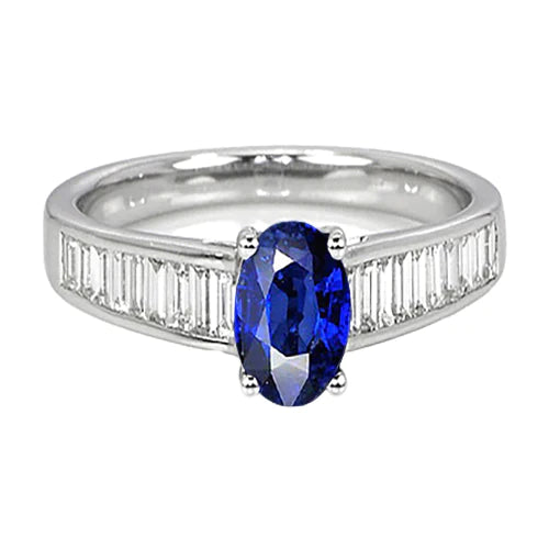 8 Carat Sapphire Engagement Ring With Accents