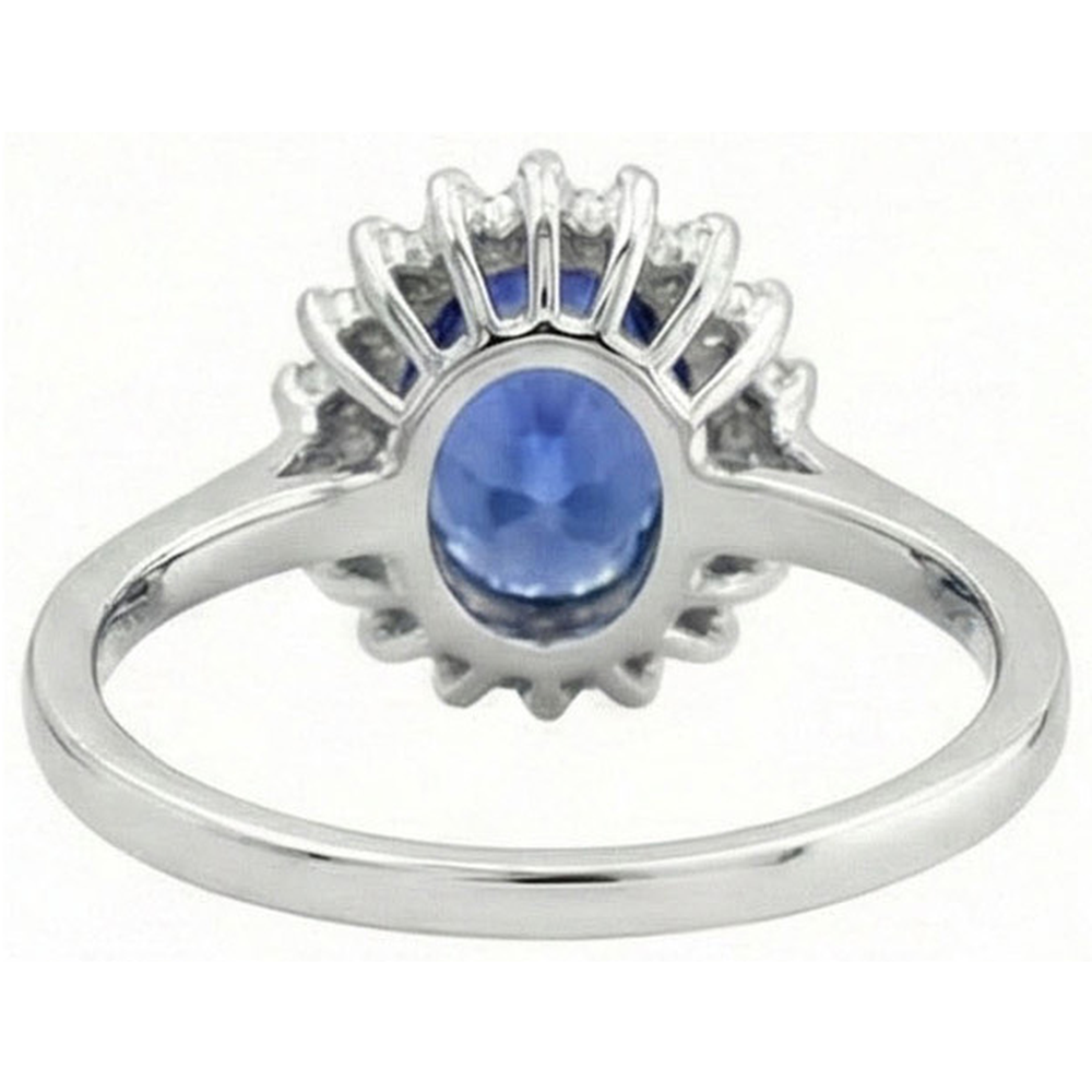 8 Carat Sapphire Flower Style Engagement Ring