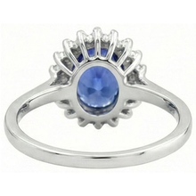 8 Carat Sapphire Flower Style Engagement Ring