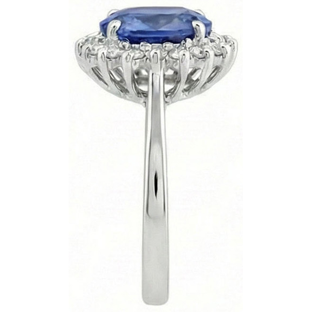 8 Carat Sapphire Flower Style Engagement Ring