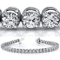 8 Carat Tennis Bracelet With Round Genuine Diamond