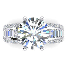 8 Carats Big Genuine Round Diamond Ring