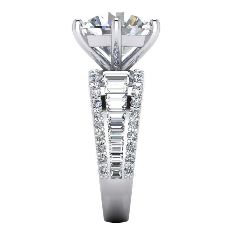 8 Carats Big Genuine Round Diamond Ring