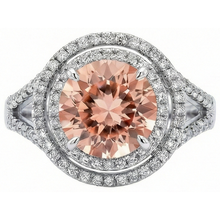 8 Ct Morganite Halo Natural Earth Mined Diamonds Ring White Gold 14K New