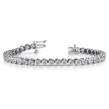 8 Ct Round Brilliant Cut Real Natural Earth Mined Diamonds Bracelet White Gold