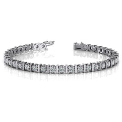 8 Ct Round Cut Prong Illusion Set Real Diamonds Tennis Bracelet