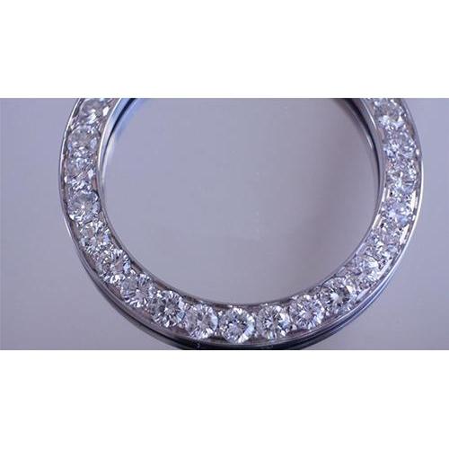 8 Ct. Custom Datejust  Real Diamond Bezel 44 mm To Fit Rolex All Watch Models