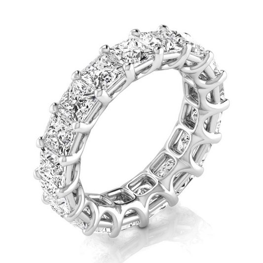 Fine Diamond Eternity Band 8.5 ct 14K White Gold – main view