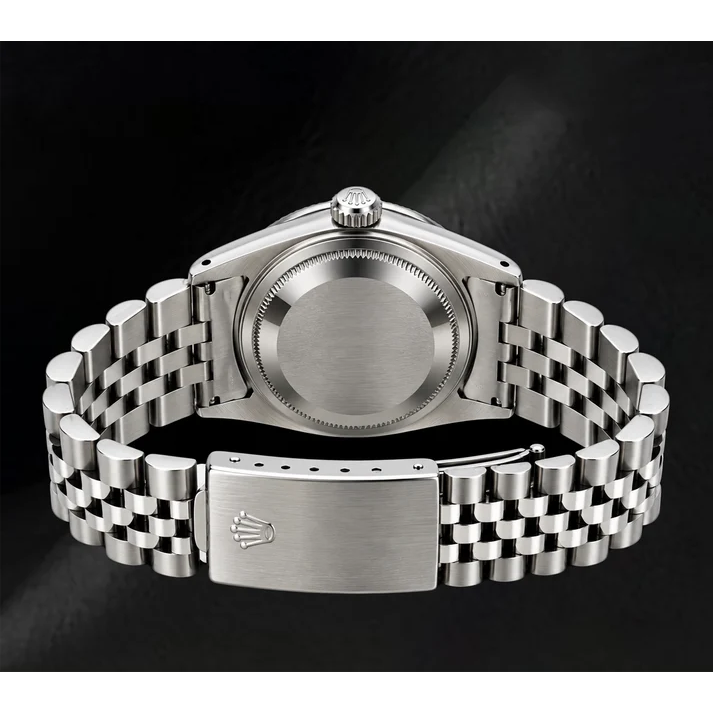 Rolex Datejust 36mm 16200 White Mother of Pearl Diamond Dial Stainless Steel Watch