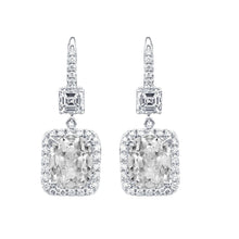 Fine Diamond Drop Earrings 2-ct 14K White Gold – main view