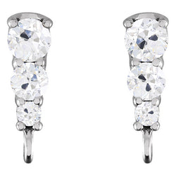 1.50 ct Diamond Earrings in 14 Karat White Gold