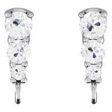 Genuine Diamond Earrings 1.50 ct 14 Karat White Gold – main view