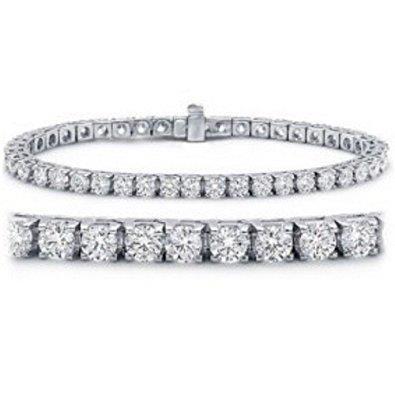 8.40 Carats Round Brilliant Real Diamonds Tennis Bracelet