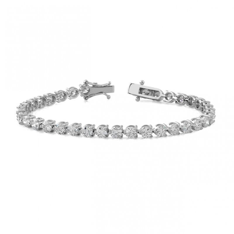 8.50 Ct Jewelry Prong Set Round Real Diamond Tennis Bracelet
