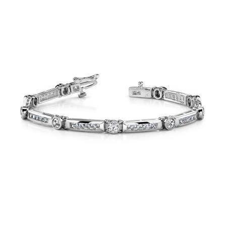 8.50 Ct Sparkling Real Diamonds Tennis Bracelet White Gold 14K