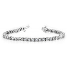 8.60 Carats Round Genuine Diamond Basic Tennis Bracelet 14K White Gold