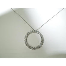 8.75 Carats Ladies Circle Of Life Diamond Pendant White Gold Jewelry