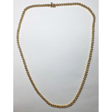 8.8 Ct Diamond Mens Necklace 22 Inches Strand Yellow Gold 4.5 mm Wide