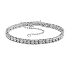 8.80 Ct. Real Diamond Tennis Bracelet Channel Set White Gold 14K
