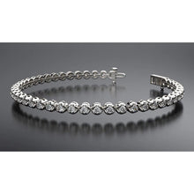 8.80 Real Round Diamond Tennis Bracelet 44 Stones White Gold 14K