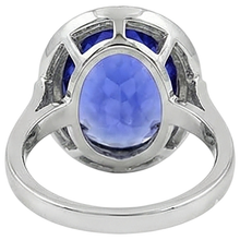9.01 Carat Oval Tanzanite And Natural Earth Mined Diamonds Wedding Ring Gold White 14K