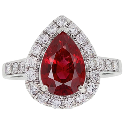 Natural Ruby Ring 9.50ct - White Gold 14K