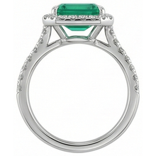 9.65 Ct Big Green Emerald And Small Natural Earth Mined Diamonds Wedding Ring White Gold