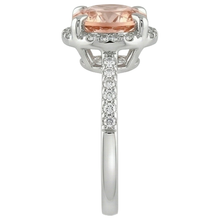 natural round morganite 9.75ct ring profile view
