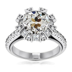 9 Carat Custom Natural Earth Mined Diamond Ring
