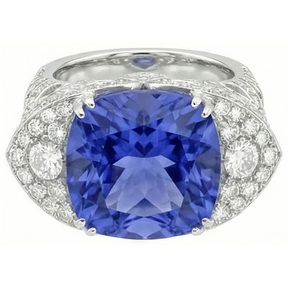 9 Carat Sapphire Natural Earth Mined DIAMOND ( NOT LAB GROWN ) Ring