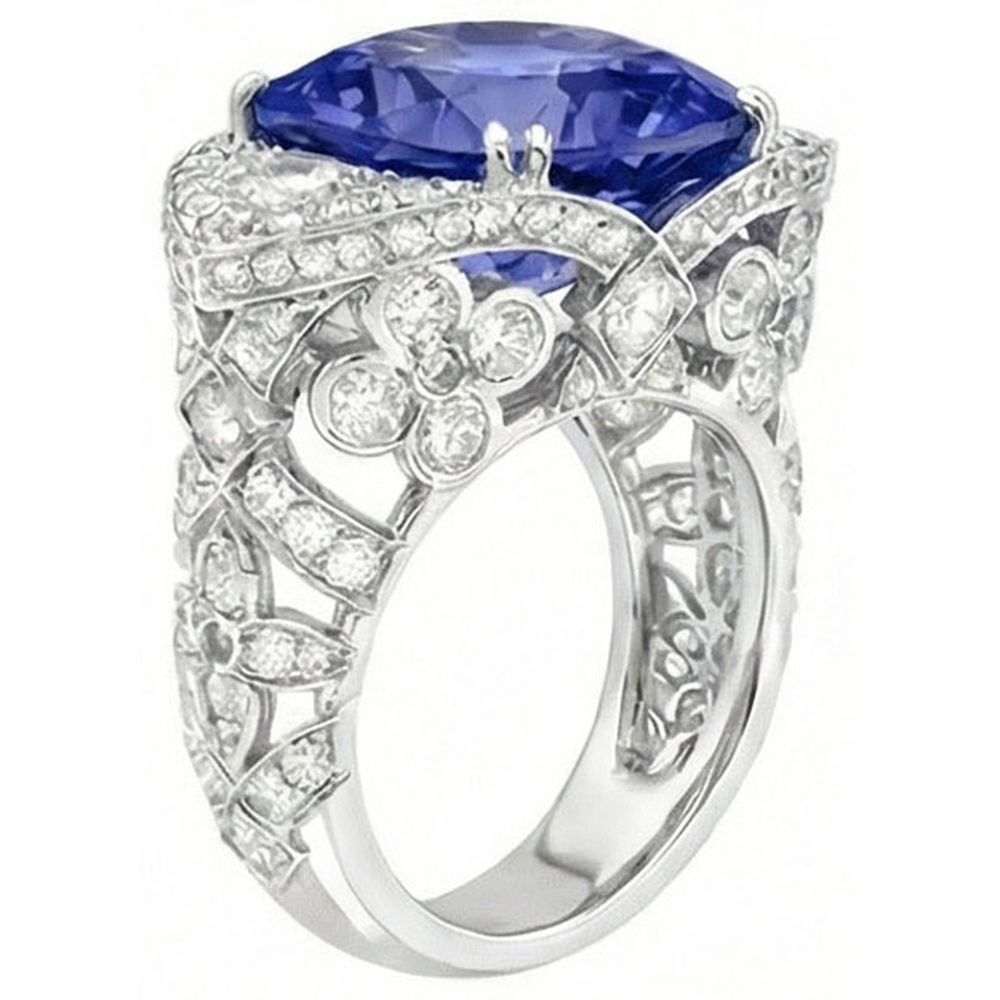 9 Carat Sapphire Natural Earth Mined DIAMOND ( NOT LAB GROWN ) Ring