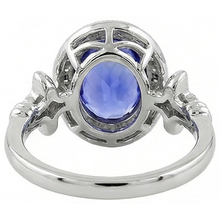 9 Carat Tanzanite Fancy Ring With Small Natural Earth Mined DIAMOND ( NOT LAB GROWN )s White Gold 14K