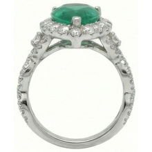 9 Carats Pear Cut Green Emerald Natural Earth Mined Diamond Engagement Ring White Gold 14K
