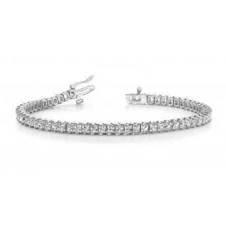 9 Carats Prong Set Genuine Diamond Tennis Bracelet Gold Jewelry New