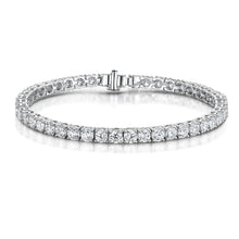 9 Carats Round Brilliant Genuine Diamond Tennis Bracelet White Gold Jewelry