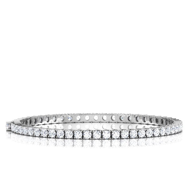 9 Ct Round Prong Setting Natural Diamond Tennis Bracelet White Gold Jewelry