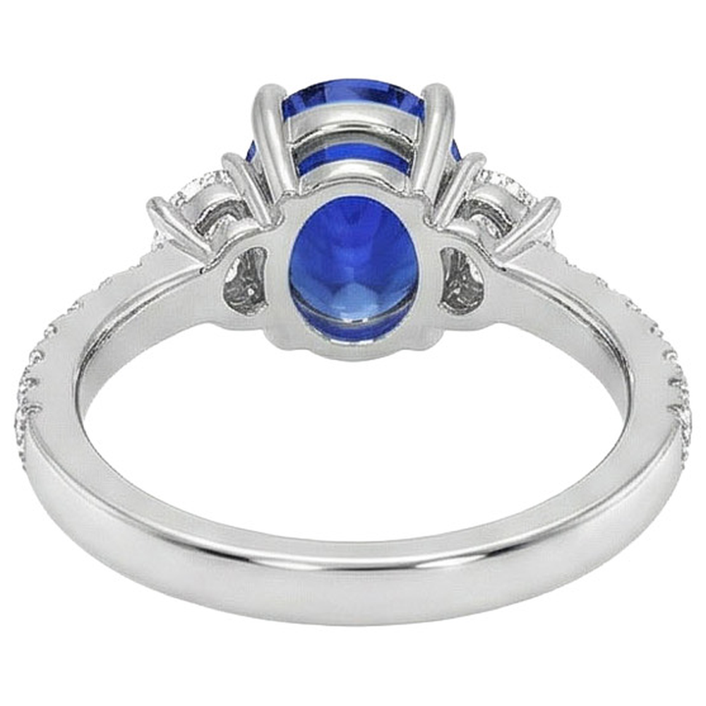 9 Ct Sapphire Ring Natural Earth Mined Diamond Jewellery
