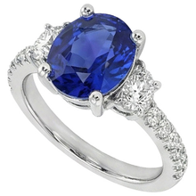 9 Ct Sapphire Ring Natural Earth Mined Diamond Jewellery