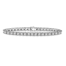 9.50 Carats Round Natural Diamond Tennis Bracelet Women Gold
