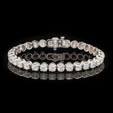 9.60 Carats Round Cut Genuine Diamond Tennis Bracelet White Gold