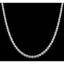 9 Carat Lab Grown Diamonds Tennis Necklace 14K White Gold 18 Inch Chain