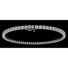 9 Carat Lab Grown Diamonds Tennis Necklace 14K White Gold 18 Inch Chain
