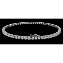 9 Carat Lab Grown Diamonds Tennis Necklace 14K White Gold 18 Inch Chain