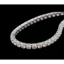 9 Carat Lab Grown Diamonds Tennis Necklace 14K White Gold 18 Inch Chain