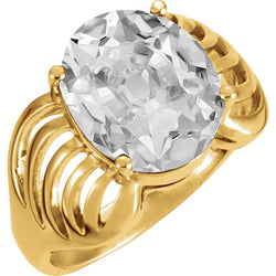 Real Brilliant Diamond Solitaire Ring – 14K Yellow Gold 5 ct