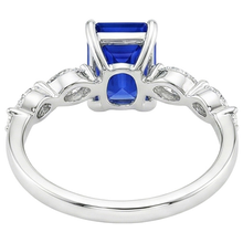 natural emerald sapphire 4.50ct ring side angle