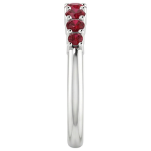Anniversary Band Burmese Rubies 1 Carat 14K White Gold Jewellery