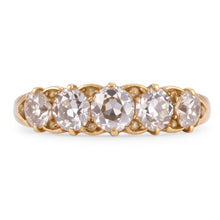 Anniversary Band Round Old Miner Natural Earth Mined Diamond 5 Stone Jewellery 5 Carats