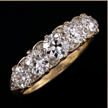 Anniversary Band Round Old Miner Natural Earth Mined Diamond 5 Stone Jewellery 5 Carats